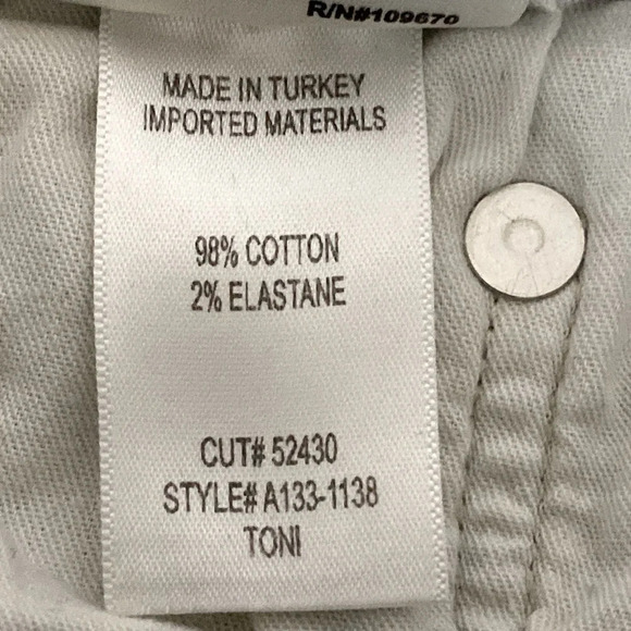 Agolde Women's Gray Light Fading Mid Rise Toni Slim Straight Denim Jeans Size 25 - Picture 9 of 9